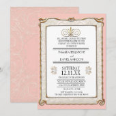 Art Deco Nouveau Gatsby Gold in Lace Couples Showe Kaart (Voorkant / Achterkant)