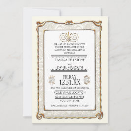 Art Deco Nouveau Gatsby Gold repetitie diner Kaart