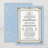 Art Deco Nouveau Gatsby Style Gold in Lace Kaart (Voorkant / Achterkant)