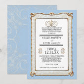 Art Deco Nouveau Gatsby Style Gold in Lace Kaart (Voorkant / Achterkant)