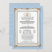 Art Deco Nouveau Gatsby Style Gold in Lace Kaart (Voorkant / Achterkant)