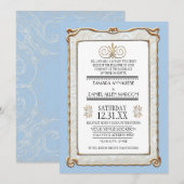 Art Deco Nouveau Gatsby Style Gold in Lace Kaart (Voorkant / Achterkant)