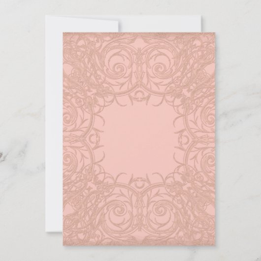 Art Deco Nouveau Gatsby Style Gold in Lace Kaart (Achterkant)