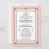 Art Deco Nouveau Gatsby Style Gold in Lace Kaart (Voorkant)