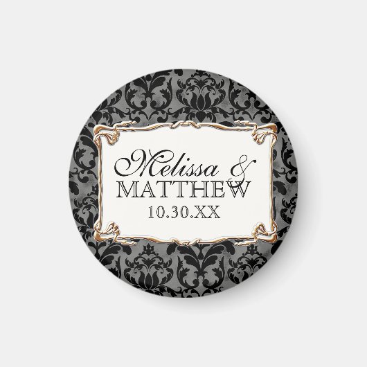 Art Deco Nouveau Gatsby Style Gold in Lace Magneet (Voorkant)