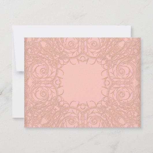 Art Deco Nouveau Gatsby Style Gold in Lace RSVP Kaartje (Achterkant)