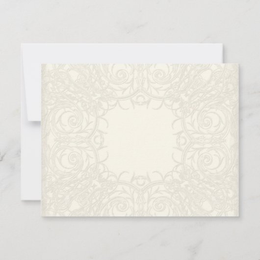 Art Deco Nouveau Gatsby Style Gold in Lace RSVP Kaartje (Achterkant)