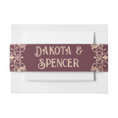 Art Deco Nouveau | Goud Roos van Bourgogne Uitnodigingen Wikkel (Voorkant Voorbeeld)