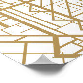 Art deco,nouveau,goud,wit,chic,,elegant,t poster (Hoek)