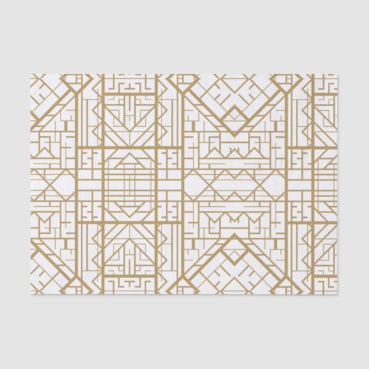 Art deco,nouveau,goud,wit,chic,,elegant,t tissuepapier (Voorkant)