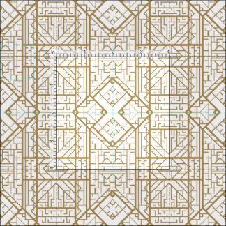 Art deco,nouveau,goud,wit,elegant,chic,patroon,t stof