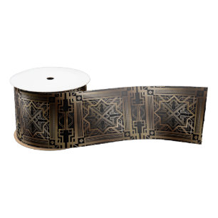 Art deco, nouveau, goud, zwart, elegant,  satijnen lint