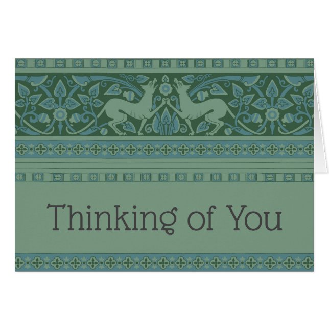 Art Deco Nouveau Hond Natuur Dierenpatroon (Voorkant Horizontaal)