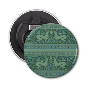 Art Deco Nouveau Hond Natuur Dierenpatroon Button Flesopener
