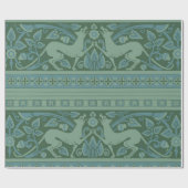 Art Deco Nouveau Hond Natuur Dierenpatroon Cadeaupapier (Vlak)