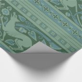 Art Deco Nouveau Hond Natuur Dierenpatroon Cadeaupapier (Hoek)