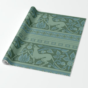 Art Deco Nouveau Hond Natuur Dierenpatroon Cadeaupapier