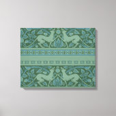Art Deco Nouveau Hond Natuur Dierenpatroon Canvas Afdruk (Voorkant)