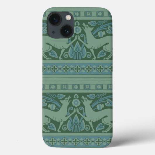 Art Deco Nouveau Hond Natuur Dierenpatroon Case-Mate iPhone Case (Achterkant)