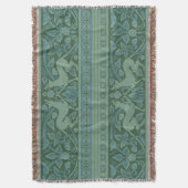 Art Deco Nouveau Hond Natuur Dierenpatroon Deken (Voorkant Verticaal)