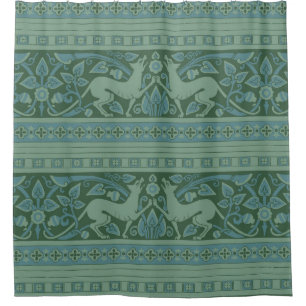 Art Deco Nouveau Hond Natuur Dierenpatroon Douchegordijn
