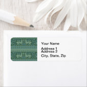 Art Deco Nouveau Hond Natuur Dierenpatroon Etiket (Insitu)