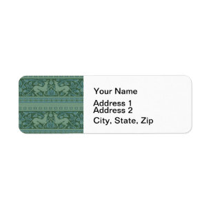 Art Deco Nouveau Hond Natuur Dierenpatroon Etiket