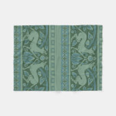 Art Deco Nouveau Hond Natuur Dierenpatroon Fleece Deken (Voorkant (Horizontaal))