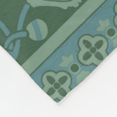 Art Deco Nouveau Hond Natuur Dierenpatroon Fleece Deken (Hoek)