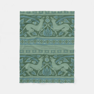 Art Deco Nouveau Hond Natuur Dierenpatroon Fleece Deken