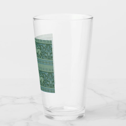 Art Deco Nouveau Hond Natuur Dierenpatroon Glas (Links)