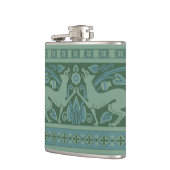 Art Deco Nouveau Hond Natuur Dierenpatroon Heupfles (Links)