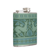 Art Deco Nouveau Hond Natuur Dierenpatroon Heupfles (Rechts)