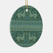 Art Deco Nouveau Hond Natuur Dierenpatroon Keramisch Ornament (Rechts)