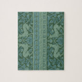 Art Deco Nouveau Hond Natuur Dierenpatroon Legpuzzel (Verticaal)