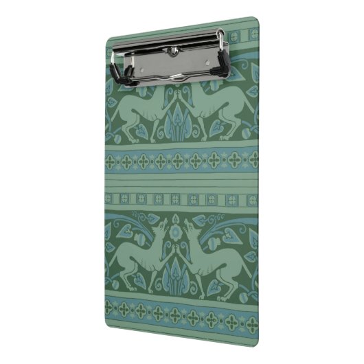 Art Deco Nouveau Hond Natuur Dierenpatroon Mini Klembord (Angled2)