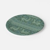 Art Deco Nouveau Hond Natuur Dierenpatroon Papieren Bordje (Gekanteld)