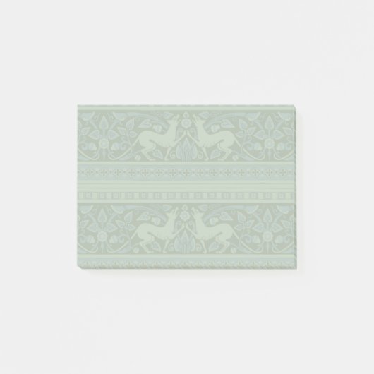 Art Deco Nouveau Hond Natuur Dierenpatroon Post-it® Notes (Voorkant)