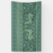 Art Deco Nouveau Hond Natuur Dierenpatroon Spandoek (Verticaal)