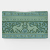 Art Deco Nouveau Hond Natuur Dierenpatroon Spandoek (Horizontaal)