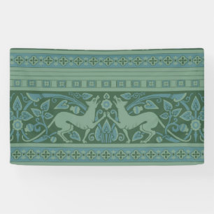Art Deco Nouveau Hond Natuur Dierenpatroon Spandoek