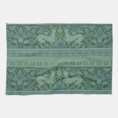 Art Deco Nouveau Hond Natuur Dierenpatroon Theedoek (Horizontaal)
