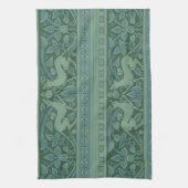 Art Deco Nouveau Hond Natuur Dierenpatroon Theedoek (Verticaal)
