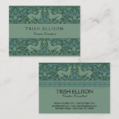 Art Deco Nouveau Hond Natuur Dierenpatroon Visitekaartje (Voorkant / Achterkant)