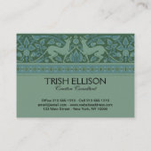 Art Deco Nouveau Hond Natuur Dierenpatroon Visitekaartje (Achterkant)