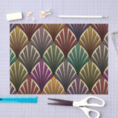 art deco, nouveau, hunter green, marineblauw, geel tissuepapier (Craft)