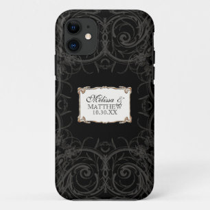 Art Deco Nouveau Lace in Gold Kijk op maat Case-Mate iPhone Case
