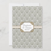 Art Deco Nouveau Modern Fan Shell Pattern Kaart (Voorkant)