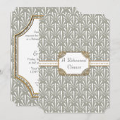 Art Deco Nouveau Modern Fan Shell Pattern Kaart (Voorkant / Achterkant)