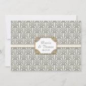 Art Deco Nouveau Modern Fan Shell Pattern Kaart (Voorkant)